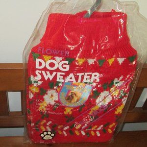 NWT Doggiduds Red patterned Dog Sweater Size 22